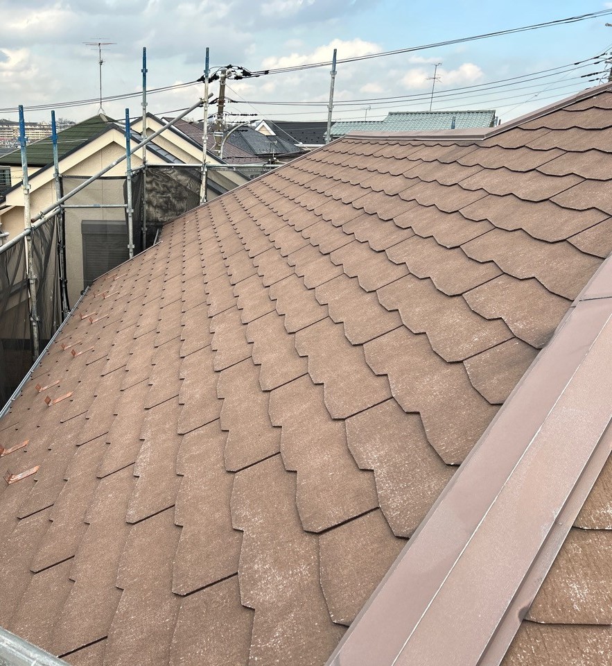 　バイオ高圧洗浄　後の屋根