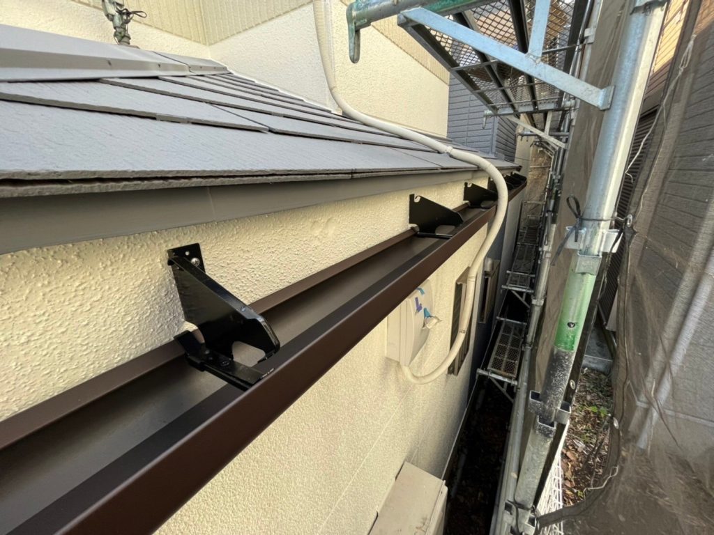 横浜市南区の　外壁・屋根塗装、雨樋交換工事　完了後の雨樋