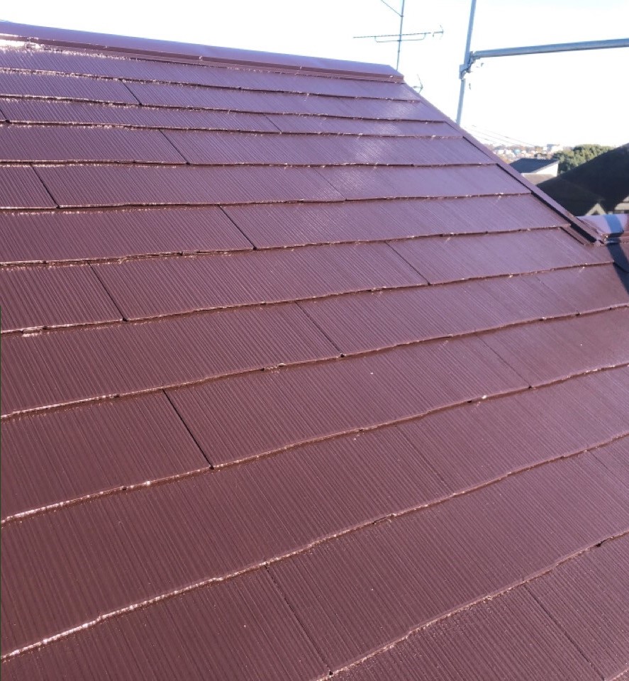 塗装工事完了後の屋根
